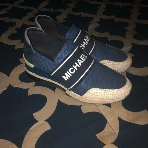 Michael Kors Navy and White Men's Sneakers - Picture 3 of 5